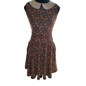 Unique Vintage Smak Parlour 60s Ditsy Floral Collared Dress XS
